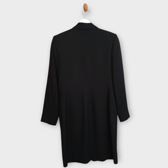 Brooks Brothers Jacket Womens Black 8 Wool Corpcore Neutral Goth Career Blazer - Picture 3 of 12